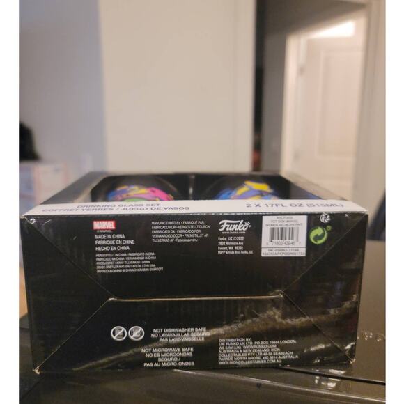 Funko Marvel Women Neon Drinking Glass Set 2pk 12 fl oz - Picture 3 of 8